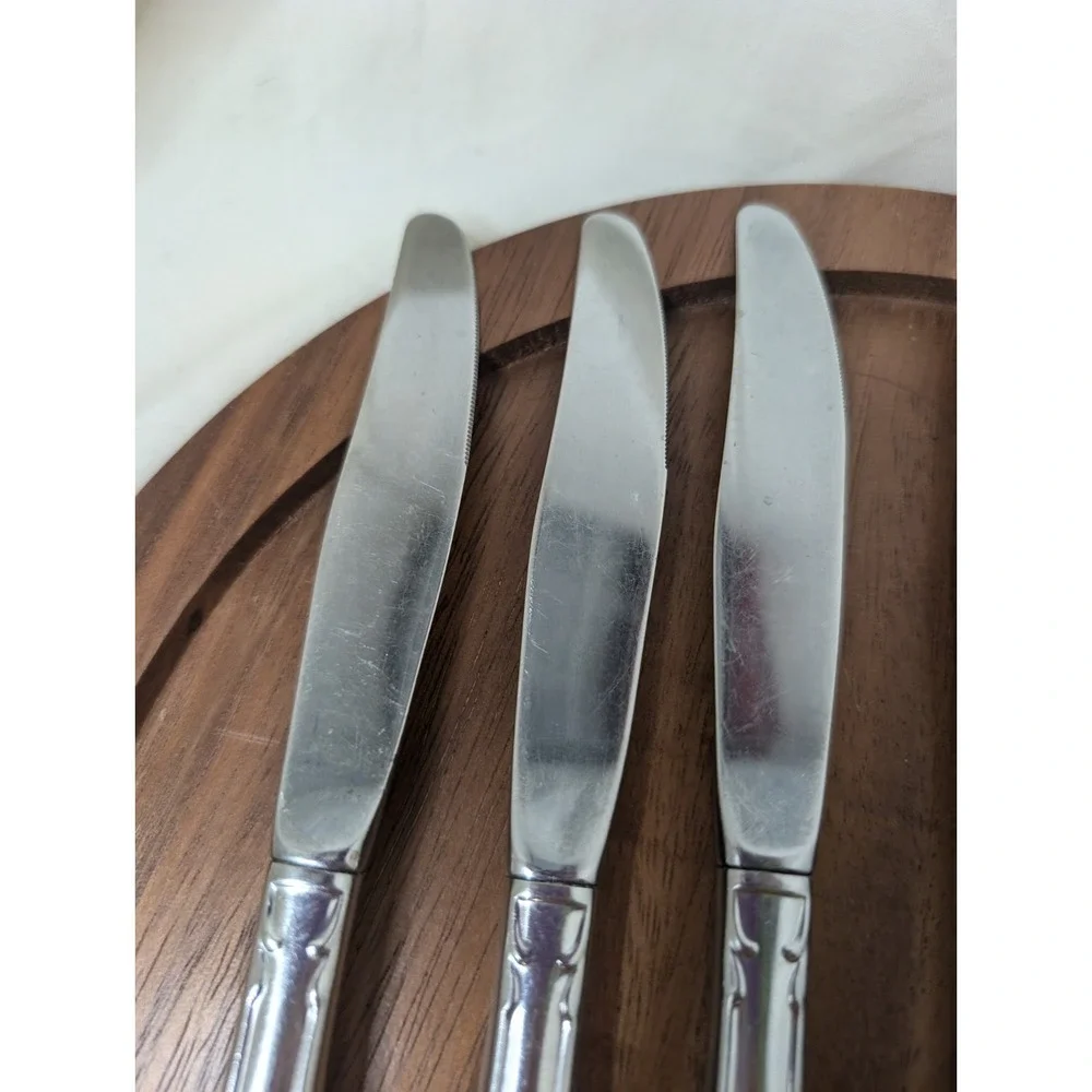 Oneida CHATELAINE Stainless Dinner‎ KNIFE set 6 Silverware Kitchen